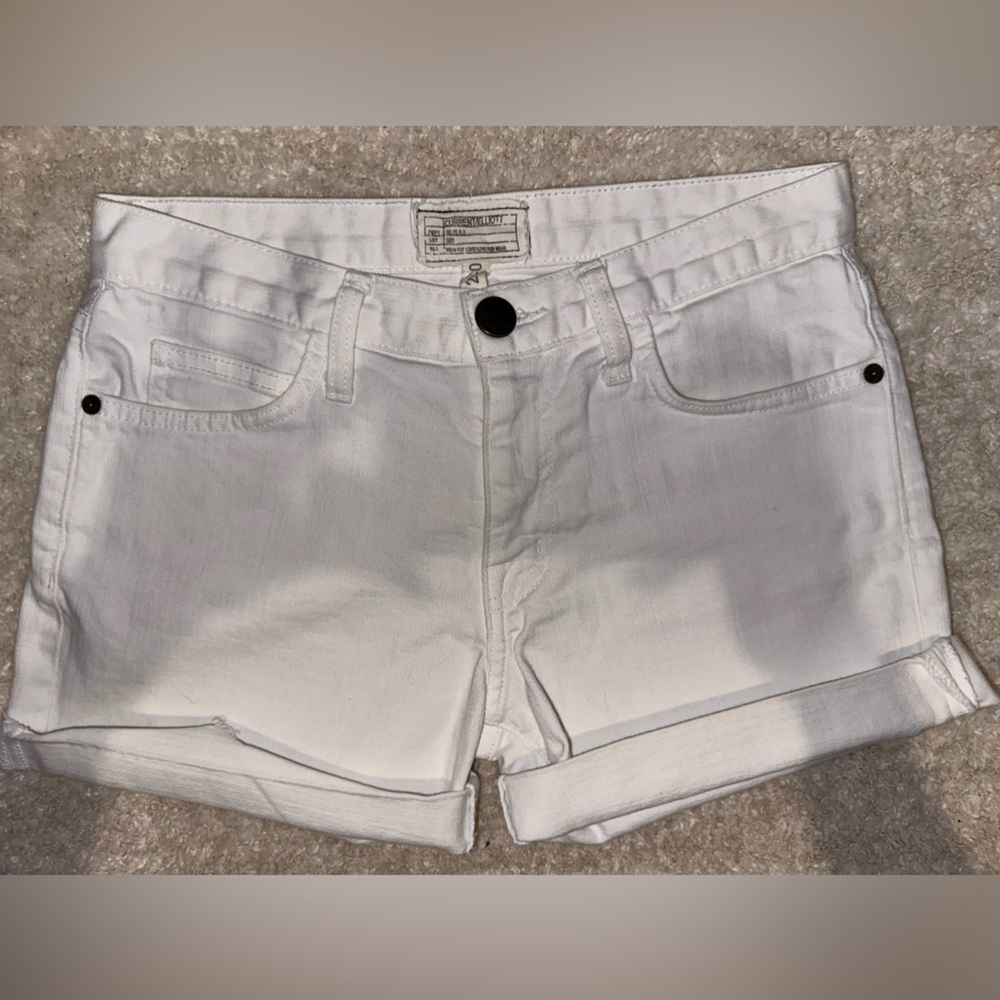 Current Elliott White Rolled Jean shorts